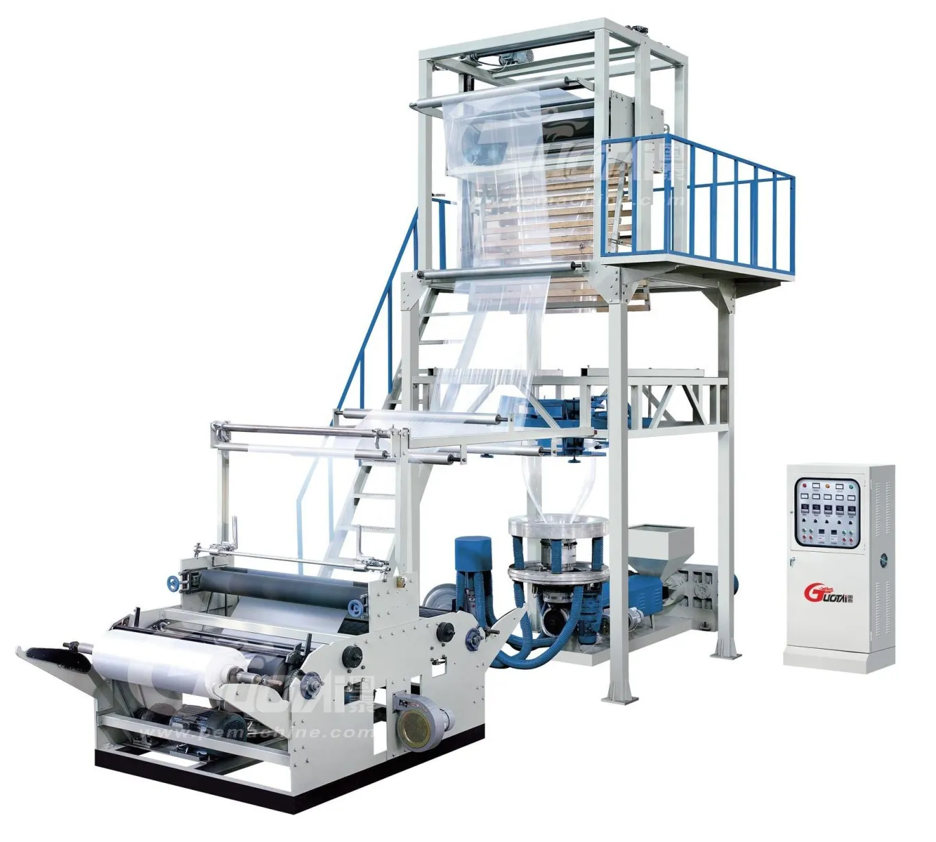 High Speed Plastic Bag Blow Film Machine Blown Film Extruder Plastic Blowing Machine Price - Blown Film Machine - foodmachtech