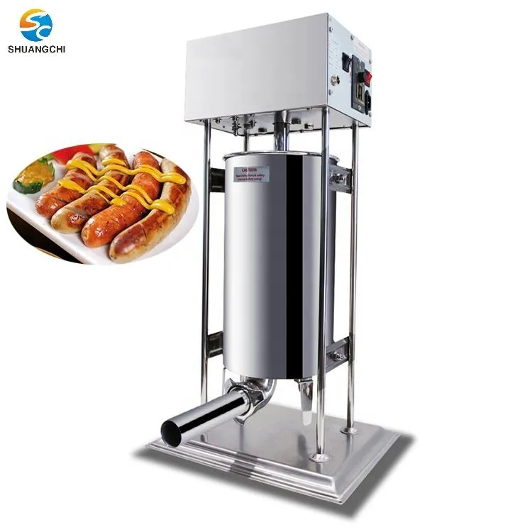 Hoch leistungs elektrischer Edelstahl Hot Dog & Wurst Stuffer Fleisch füller mit neuem Zustand Vertikaler elektrischer Wurst hersteller - Wurstfüller - foodmachtech