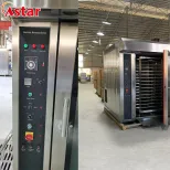 Industrial Gas-Powered Rotary Oven 64 Trays Customized High Efficiency Total Rotary Rack Oven Commercial Bakeries Astar HG-64Q - Fermentation Box - foodmachtech