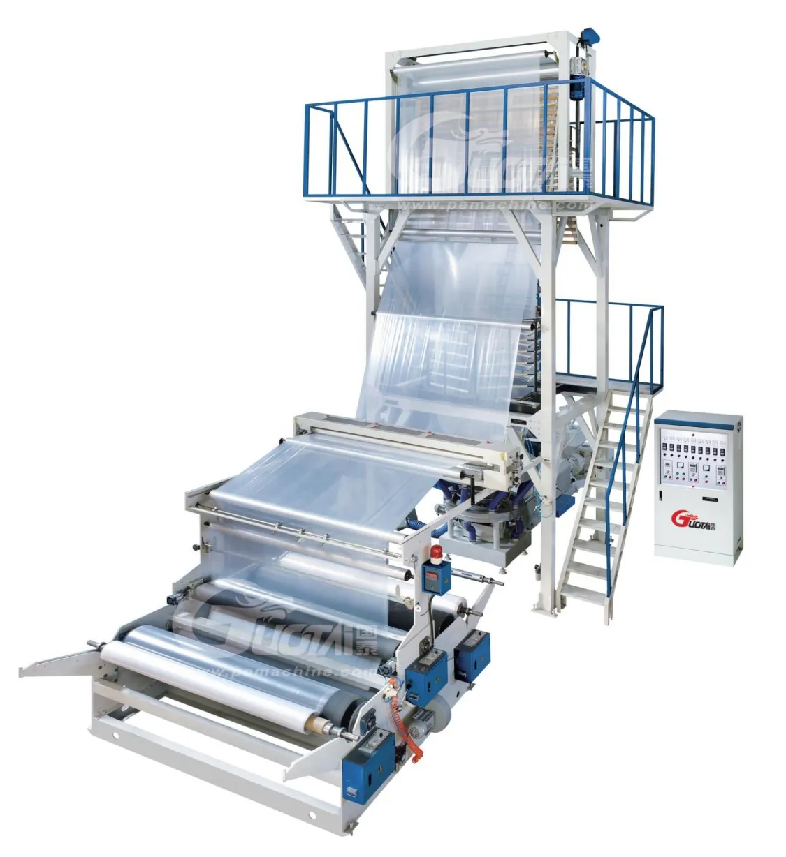 High Speed Plastic Bag Blow Film Machine Blown Film Extruder Plastic Blowing Machine Price - Blown Film Machine - foodmachtech
