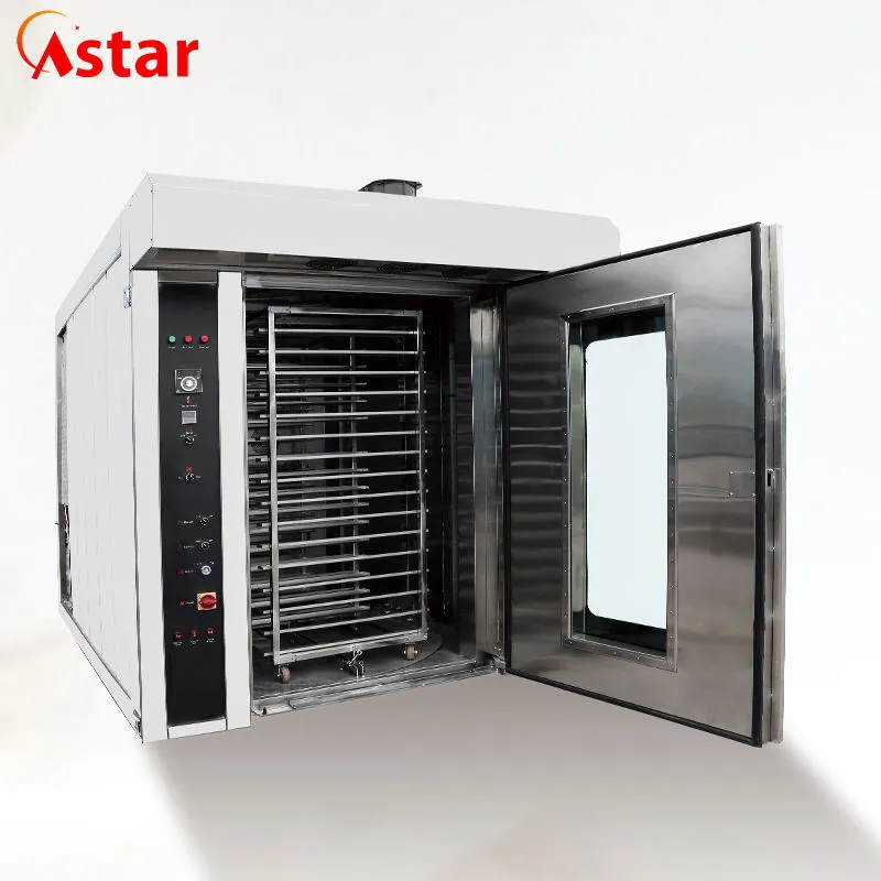 Industrial Gas-Powered Rotary Oven 64 Trays Customized High Efficiency Total Rotary Rack Oven Commercial Bakeries Astar HG-64Q - Fermentation Box - foodmachtech
