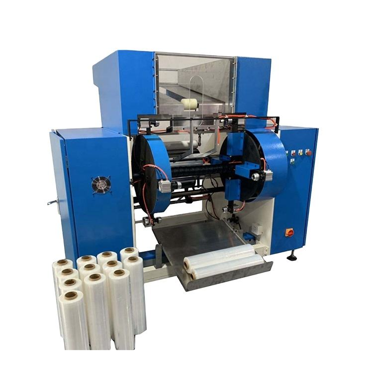热销自动4轴拉伸膜复卷机
