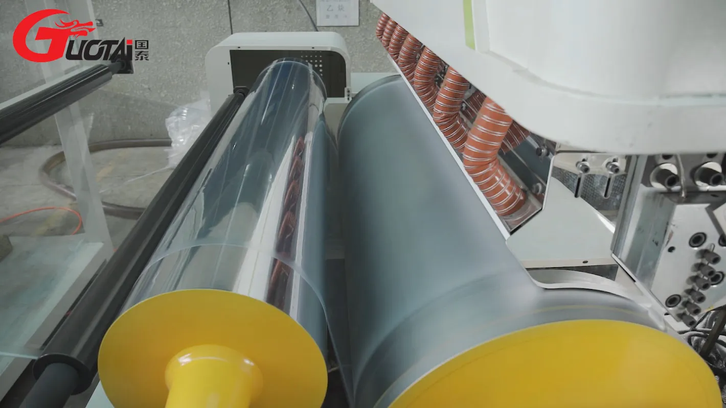 El LDPE del PE del 1000MM-1500MM se aferra máquina de la película Máquina automática de alta velocidad de la película de estiramiento de la coextrusión de GUOTAI - Stretch máquina de embalaje - foodmachtech