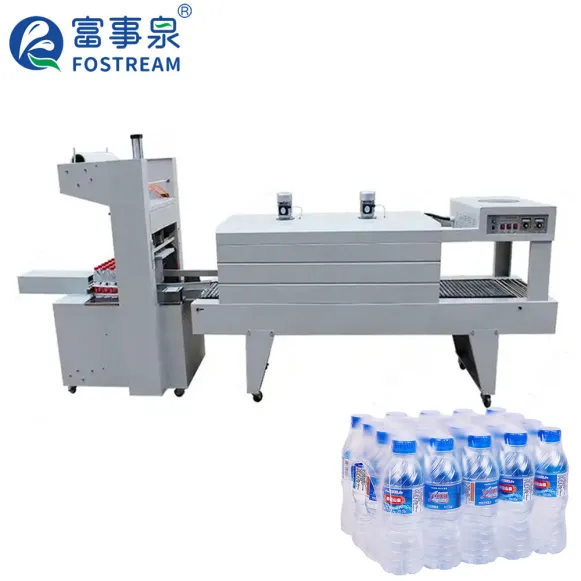 La botella de agua plástica de cristal manual semiautomática del ANIMAL DOMÉSTICO puede máquina de envasado del encogimiento del calor de la película del PE