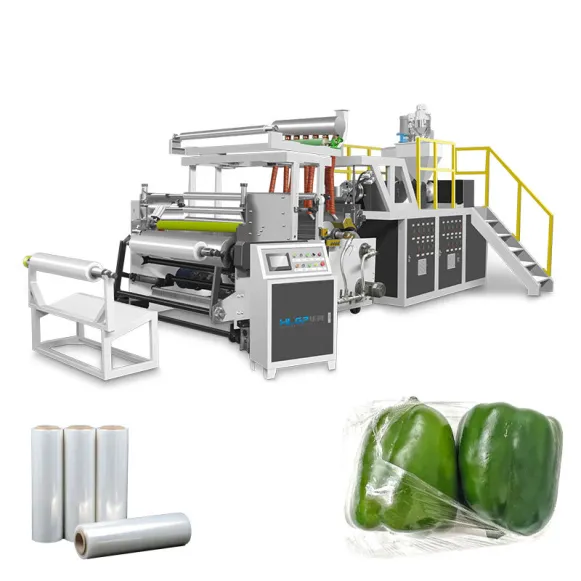 2025 Low Price 1000 mm ABA 2/3 Layers LLDPE PE Stretch Film Cling Film Making Machine