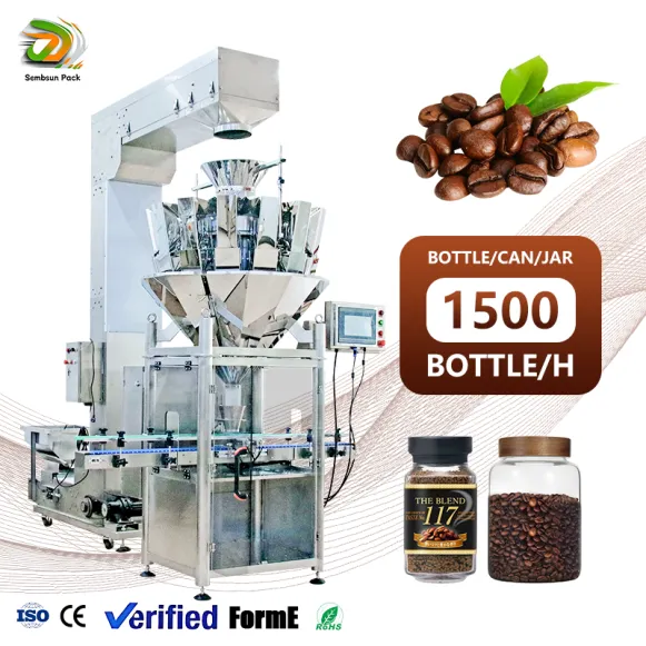 1KG 2KG 3KG Large Capacity Bean Grain Coffee Spice Nuts Granules Weighing Bottle Filling Machine