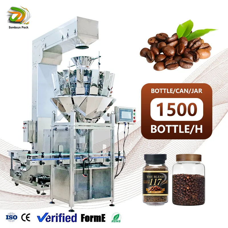 1KG 2KG 3KG Large Capacity Bean Grain Coffee Spice Nuts Granules Weighing Bottle Filling Machine - Filling Machine - foodmachtech
