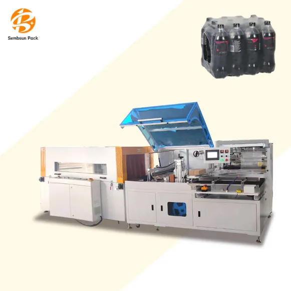 Máquina de embalaje de envoltura retráctil de plástico Pe Pof Film Wrapper Máquina de embalaje de túnel de calor automático