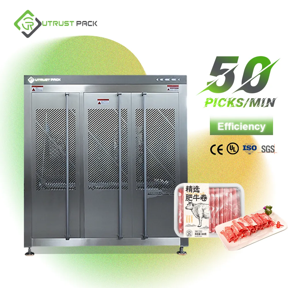 La dernière machine de palettisation à grande vitesse de carton de fabricants de bras d'emballage de pince de robot - Système de contrôle automatisé - foodmachtech