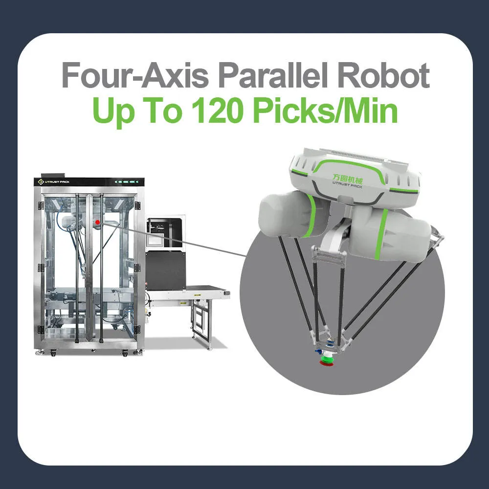 Industrial robot parallel robot delta robotic arm food sorting - Automated Control System - foodmachtech