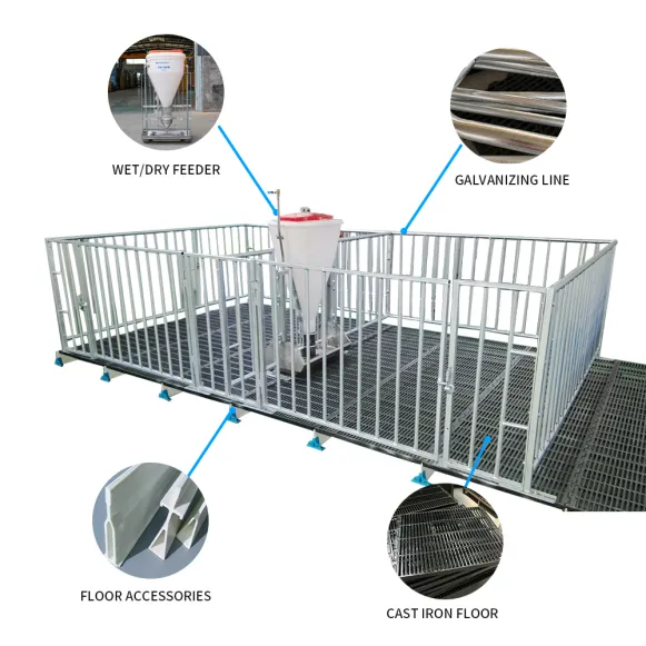 Robust Swine Farming Solutions Easy Cleaning Long Lasting Pig Finisher Crate New Condition Pig Fattening Pen