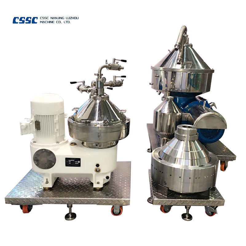 ماكينات معالجة حليب الألبان الأوتوماتيكية عالية الجودة ، فاصل طرد مركزي مكدس قرص للحليب وجوز الهند