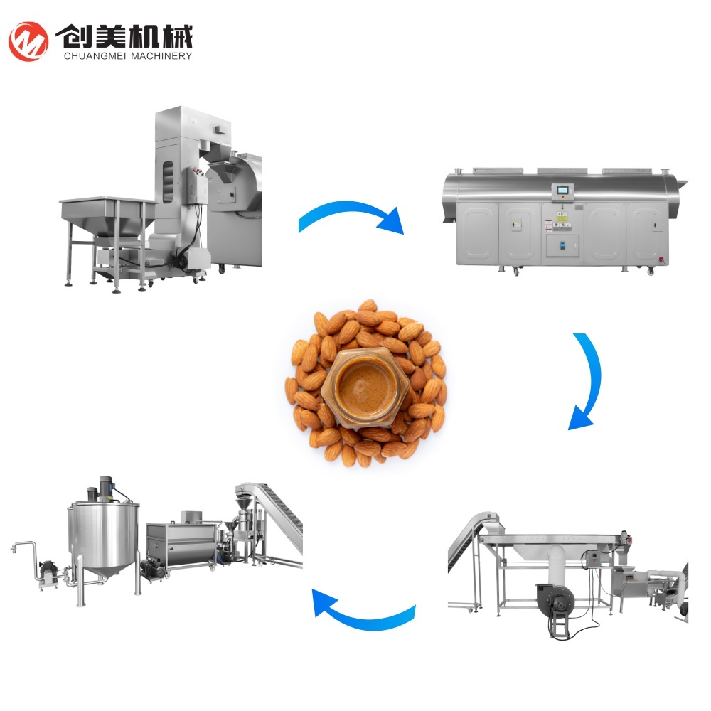 完整的腰果黄油制造机杏仁膏加工机