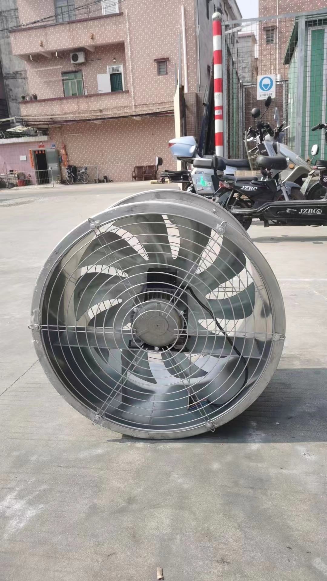 Ventilación de escape de engranaje de motor colgante de aluminio de acero inoxidable Cuchillas de aleación Ventiladores de circulación de aire de flujo axial aplicados en la industria