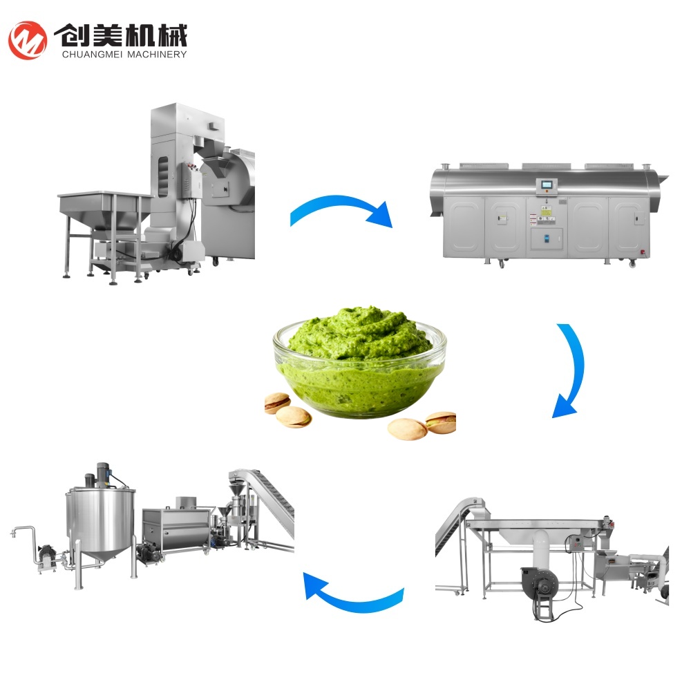 自动坚果果酱生产设备开心果糊生产机