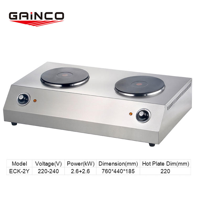 Cozinha central fogão elétrico de panela dupla para restaurantes fogão elétrico