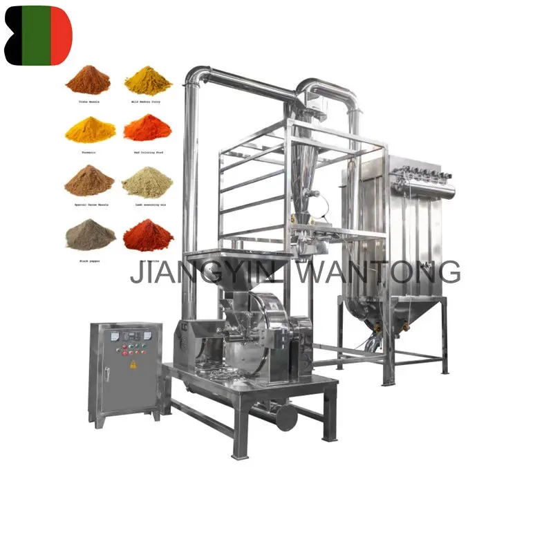 Aço inoxidável Triturador Universal com Ciclone Açúcar Pulverizer Máquina Sugar Mill - Moinho moagem - foodmachtech