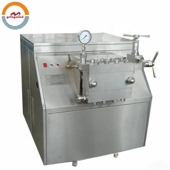Automática pequena homogeneizador de alta pressão do iogurte leiteiro comercial pequena escala auto homogeneizador de leite para venda