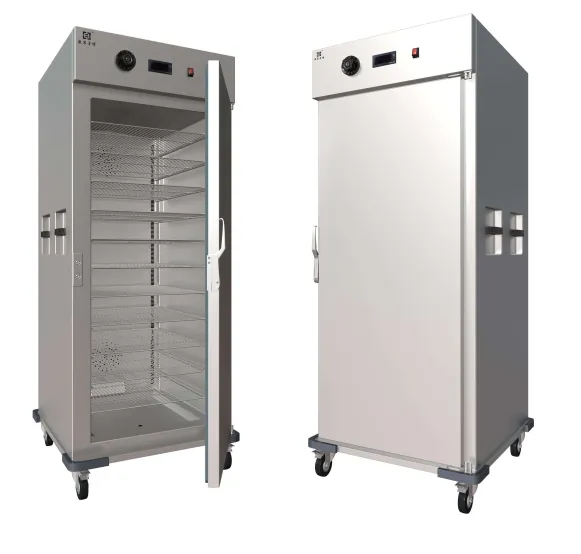 シングルドア11トレイ直立ホットフード保持キャビネットステンレス鋼モバイル宴会トロリー電気食品ウォーマーキャビネット
