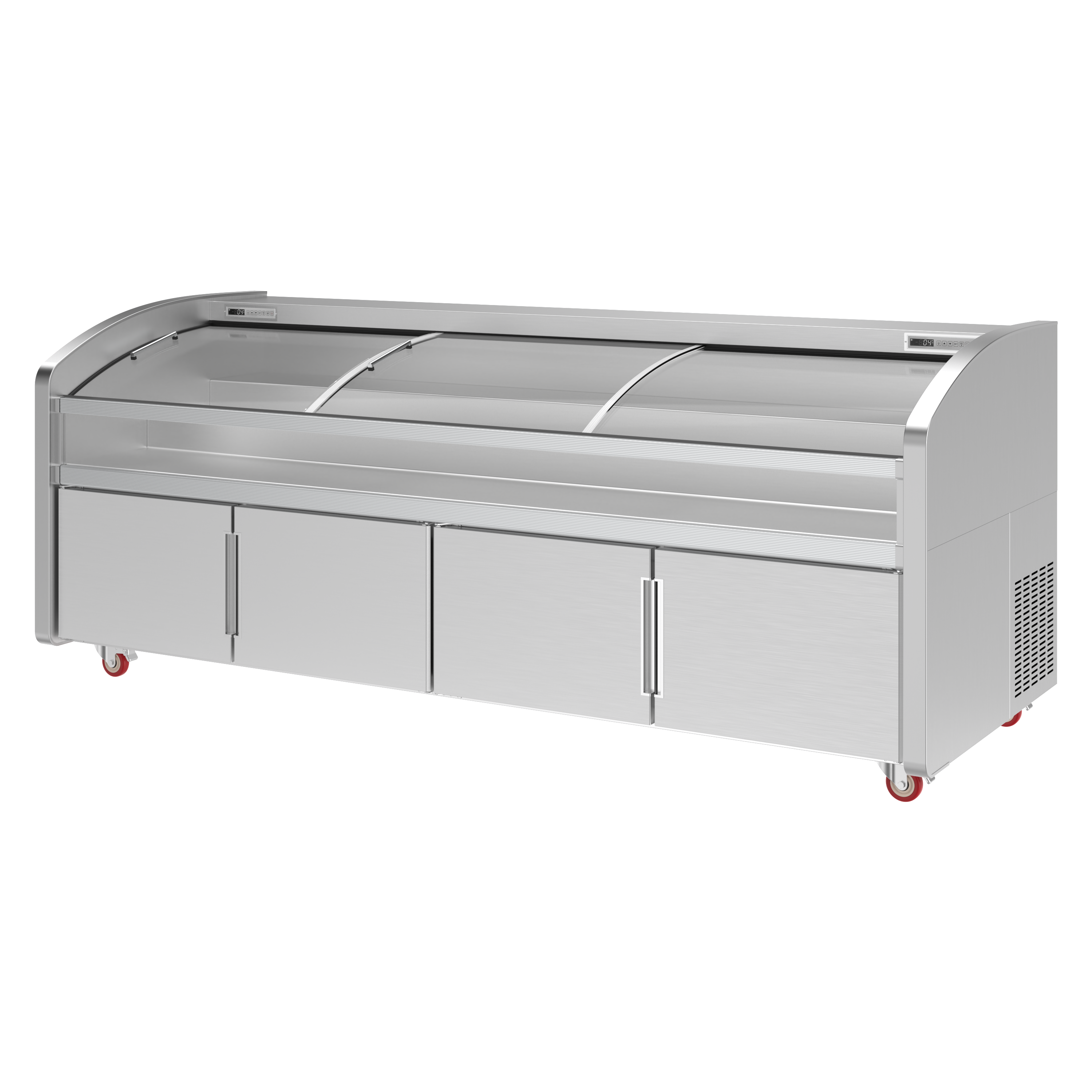 Шкафы дисплея кухни нержавеющей стали