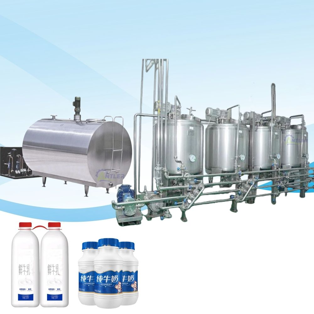 Línea completa de producción de lácteos Línea de producción de leche completamente automática industrial eficiente de buena calidad