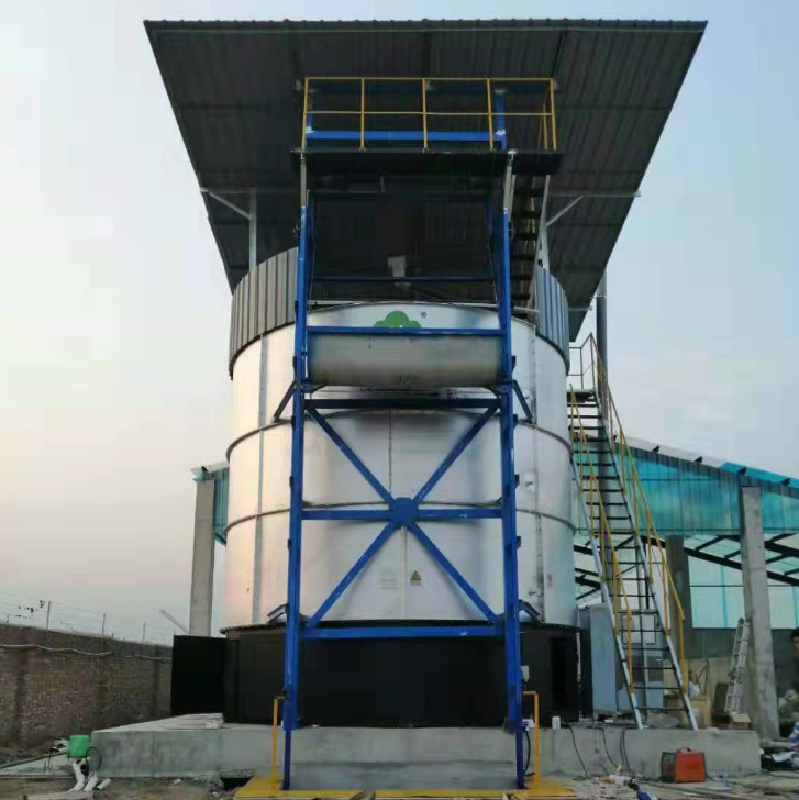 Sistema de fermentación de compostaje de fertilizantes orgánicos de acero inoxidable para granjas a gran escala