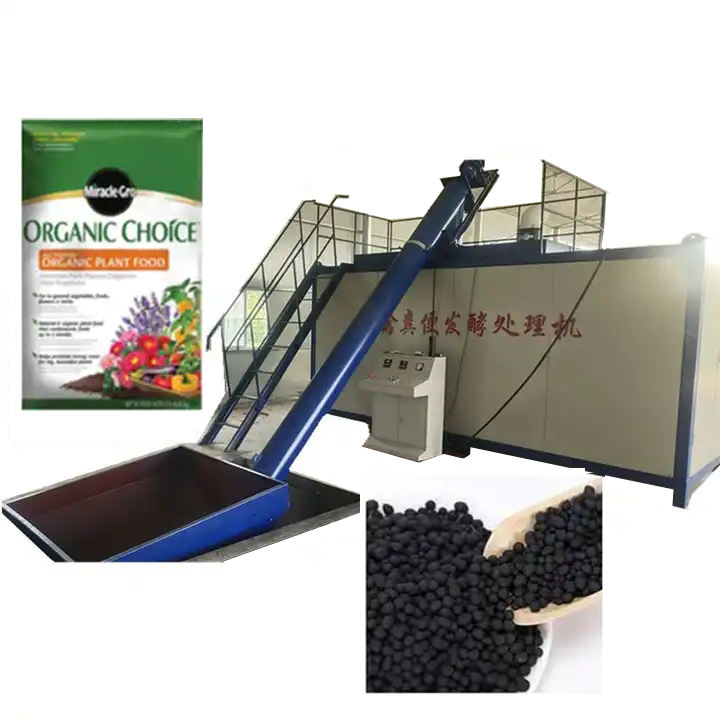 Fertilizante de abono orgánico que hace la máquina