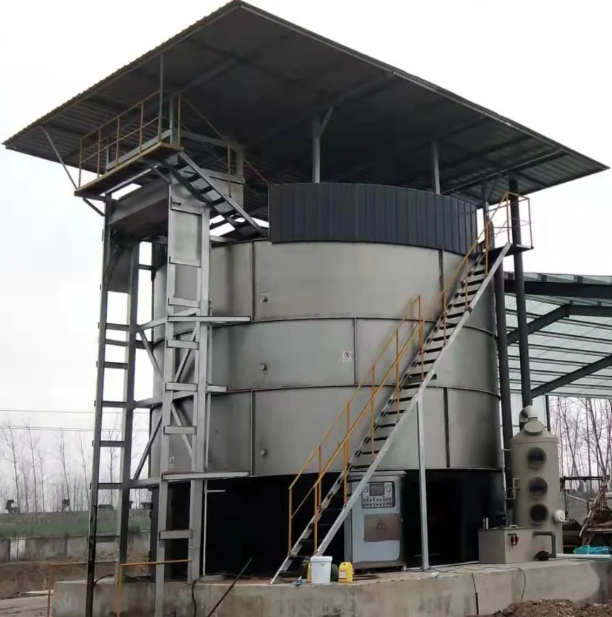 Tratamiento completo de estiércol de granja en foso de compostaje - Equipo de fermentación fecal - foodmachtech