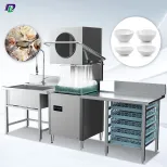 Smart Stainless Steel Restaurant Commercial Hood Type Dishwasher Machine Restaurant Dishwasher Dish Washer Restaurant - Dishwasher - foodmachtech