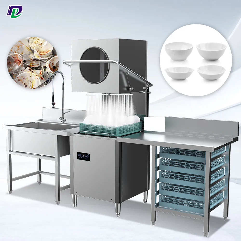 Smart Stainless Steel Restaurant Commercial Hood Type Dishwasher Machine Restaurant Dishwasher Dish Washer Restaurant - Dishwasher - foodmachtech
