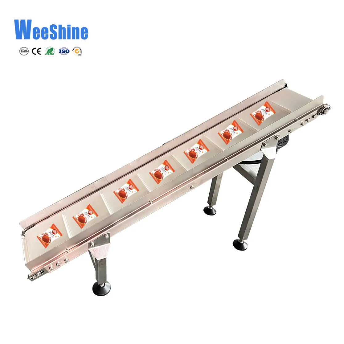 Inclined Finish Product Output Conveyor Elevator Modular Climbing Inclined PVC Conveyor for Packing Production Line - Belt Conveyor - foodmachtech