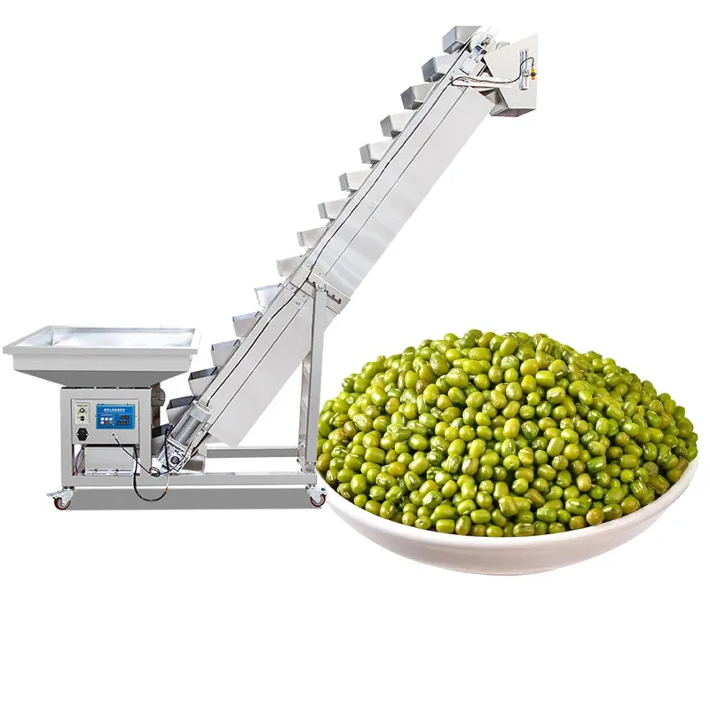 Empaquetadora inclinada de acero industrial automática del elevador del cubo del transportador de correa - Elevador de cangilones - foodmachtech