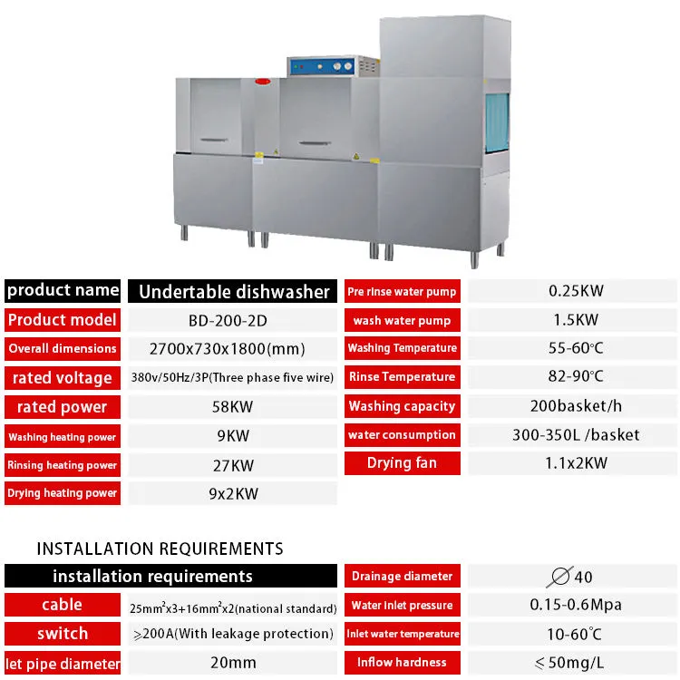 Factory Price Commercial Dishwashing Machine Hotel School Canteen Stainless Steel Conveyor Industrial Dishwasher - Dishwasher - foodmachtech