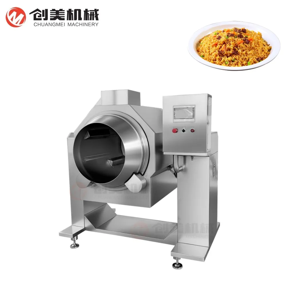 China Made Automatic Cooking Drum Non Stick Cooking Mixer Machine - Wok - foodmachtech