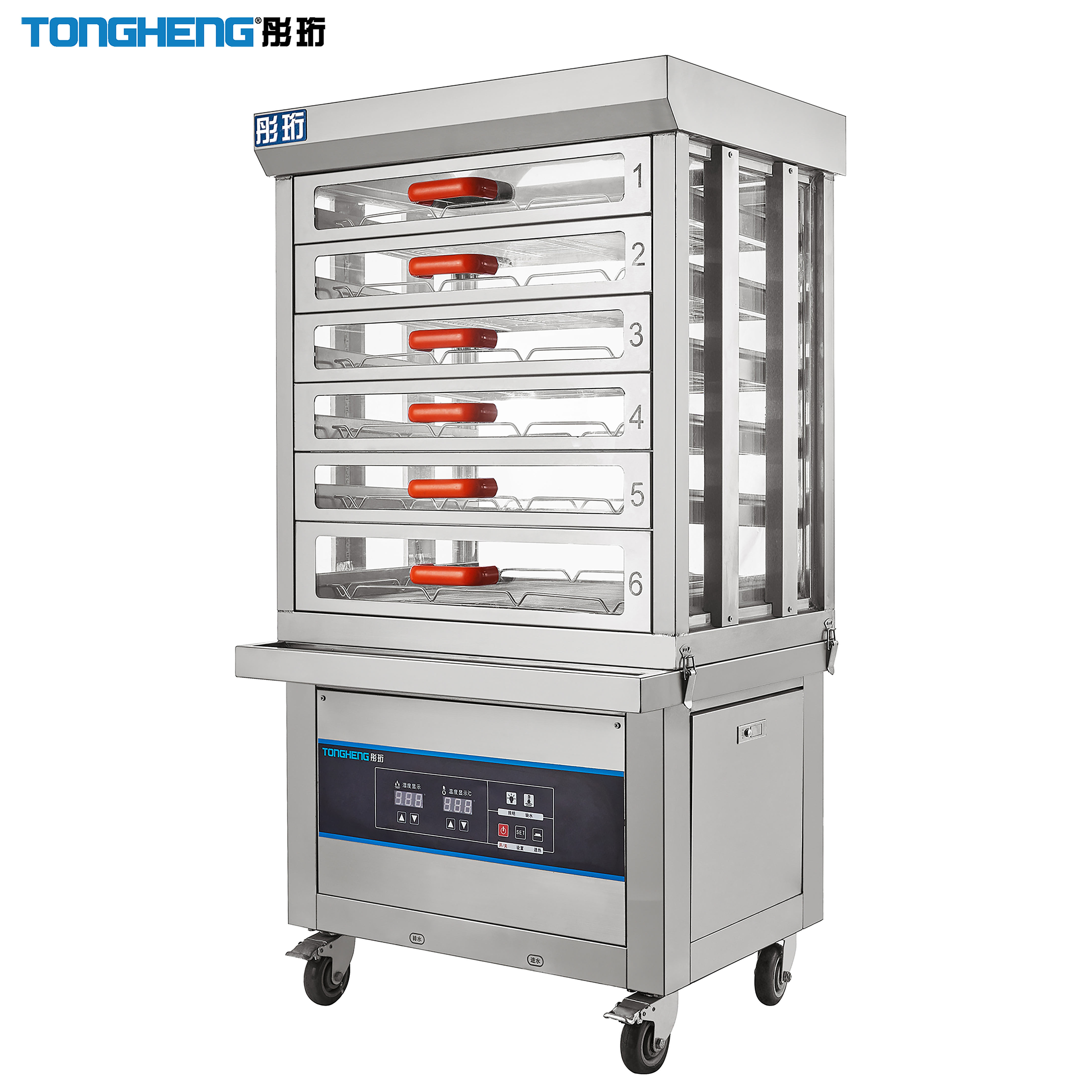 New Style Dumplings Warmer Showcase Food Warming Gabinete Isolado