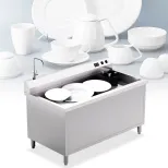 Máquina De Lava-louças De Aço Inoxidável com Circulação De Água Elétrica Comercial Industrial Bubble Pool Lava-louças para Pia De Cozinha - Bacia De Lavagem Vegetal - foodmachtech