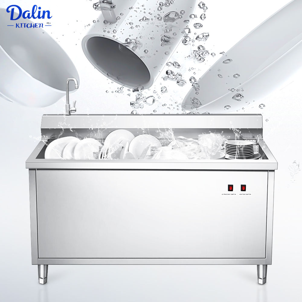 Máquina de lavar louça ultrassônica automática comercial Aço inoxidável higiênico 304 320 Pcs/h Capacidade CE Certified Kitchen