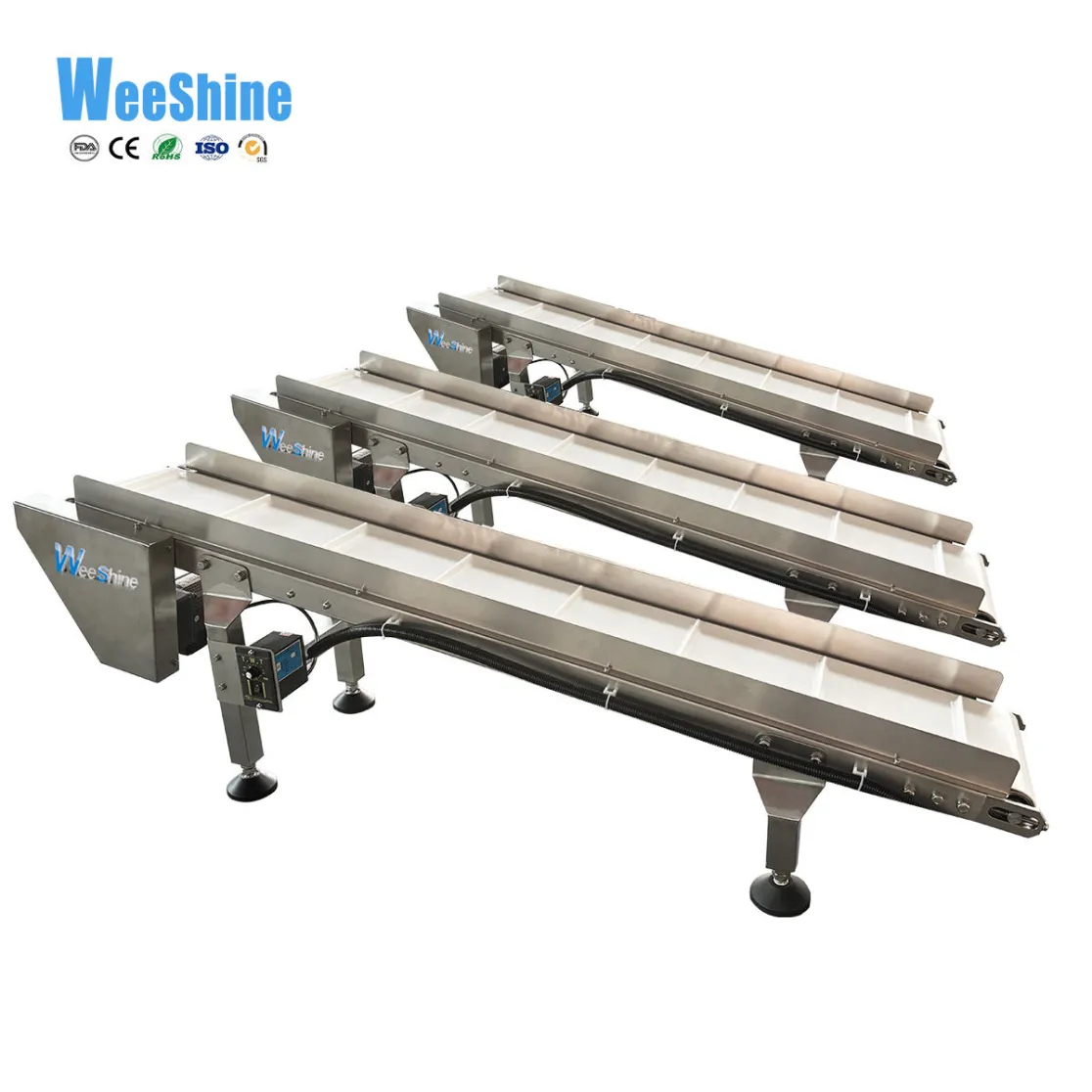 Product Output Conveyor Elevator Modular Climbing Inclined PVC Conveyor for Packing Production Line - Belt Conveyor - foodmachtech