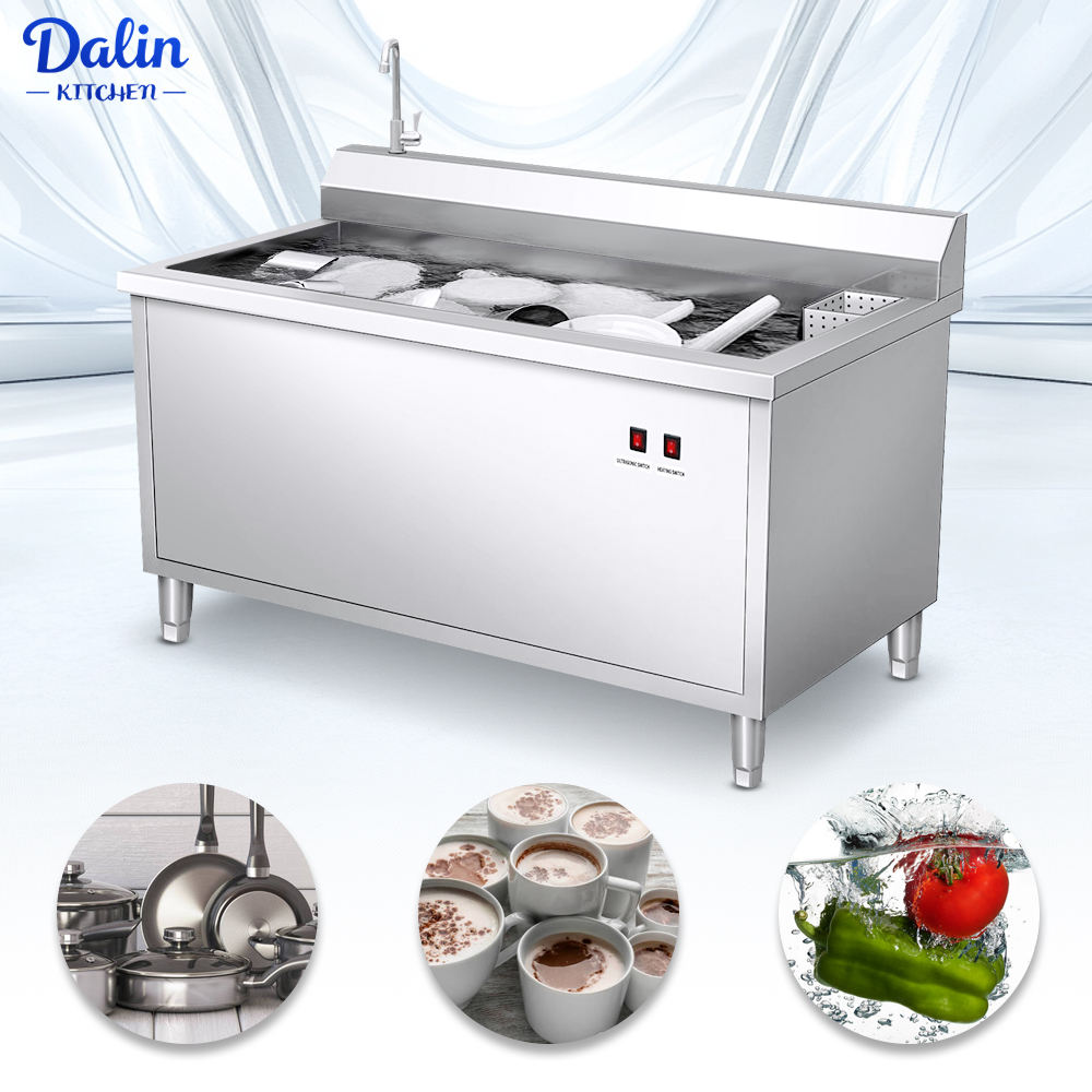 Alta Eficiência Ultrasonic Bowls Lava-louças Máquina Industrial Automática Pia Limpador Cozinha Comercial Profissional