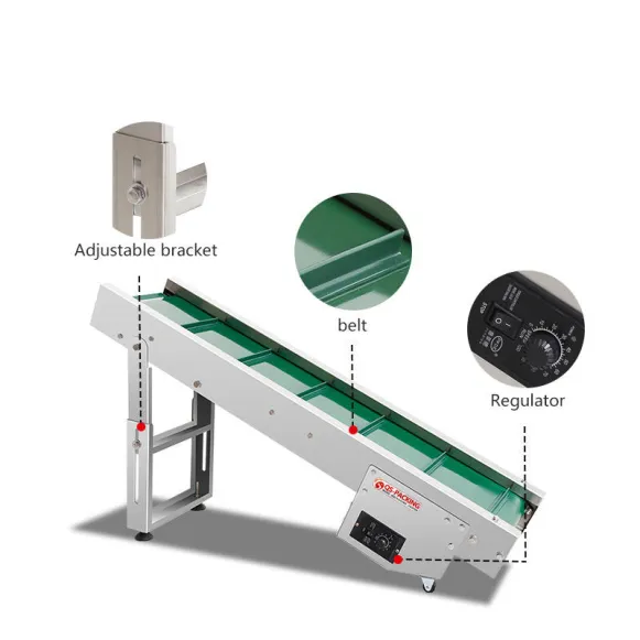 Hopper Belt Machines Automático Inylon Flexível Pcb Pvc Borracha Embalagem De Alimentos Em Pó e Grânulo