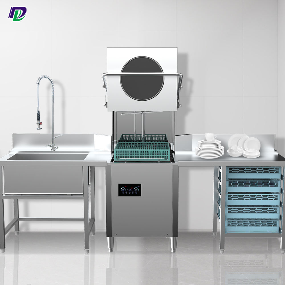 Comercial Hood tipo máquina de lavar louça/Smart Electric Dish Washer para a escola restaurante Hotel