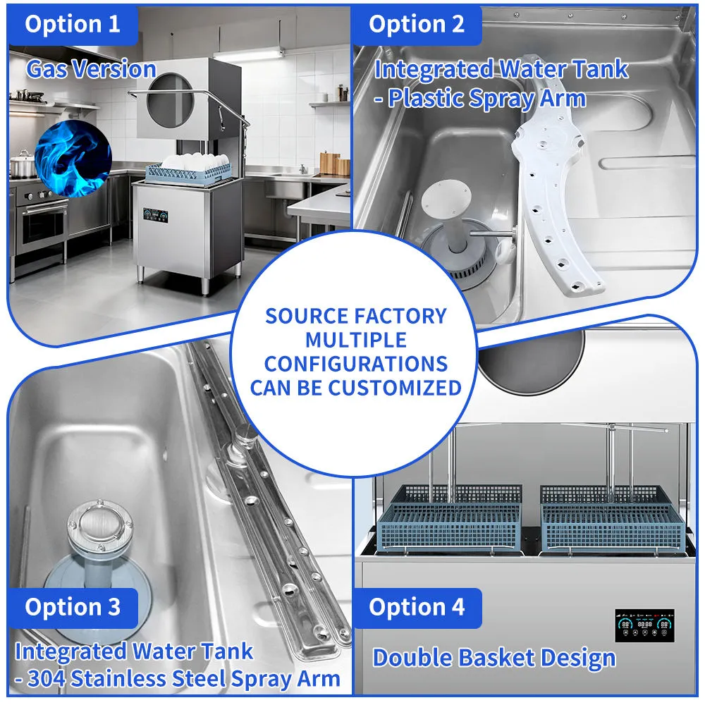 Smart Stainless Steel Restaurant Commercial Hood Type Dishwasher Machine Restaurant Dishwasher Dish Washer Restaurant - Dishwasher - foodmachtech