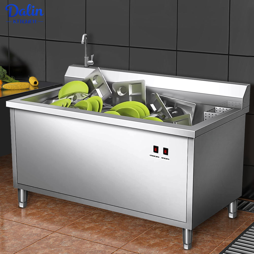 Fábrica Preço Direto Comercial Ultrasonic Máquina De Lava-louças Profissional Industrial Automático Kitchen Sink Bowls Cleaner