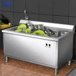 Precio directo de fábrica comercial máquina lavavajillas ultrasónico automático industrial cocina profesional fregadero cuencos limpiador - Lavabo de lavado vegetal - foodmachtech
