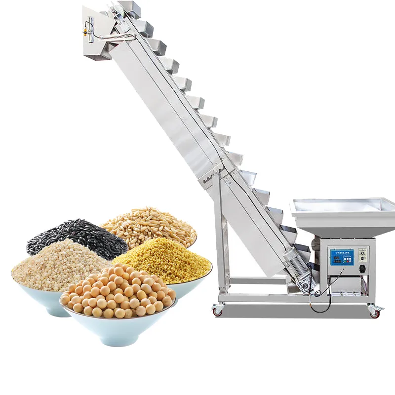 Máquina de embalaje de transportadores de cubo para alimentos Elevador de cubo inclinado vertical personalizado - Elevador de cangilones - foodmachtech