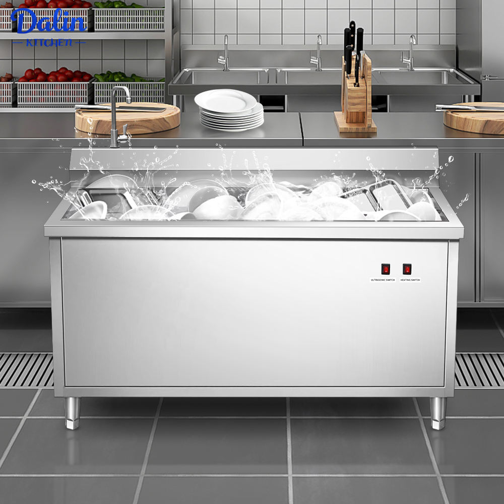 304 aço inoxidável comercial alta eficiência Ultrasonic pia lava-louças Design Modular Automático Máquina Industrial Cozinha