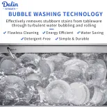 China Factory Direct Price Bubble Pool Dishwasher Professional Stainless Steel Electric Best for Sink Kitchen Use - Vegetable Washing Basin - foodmachtech