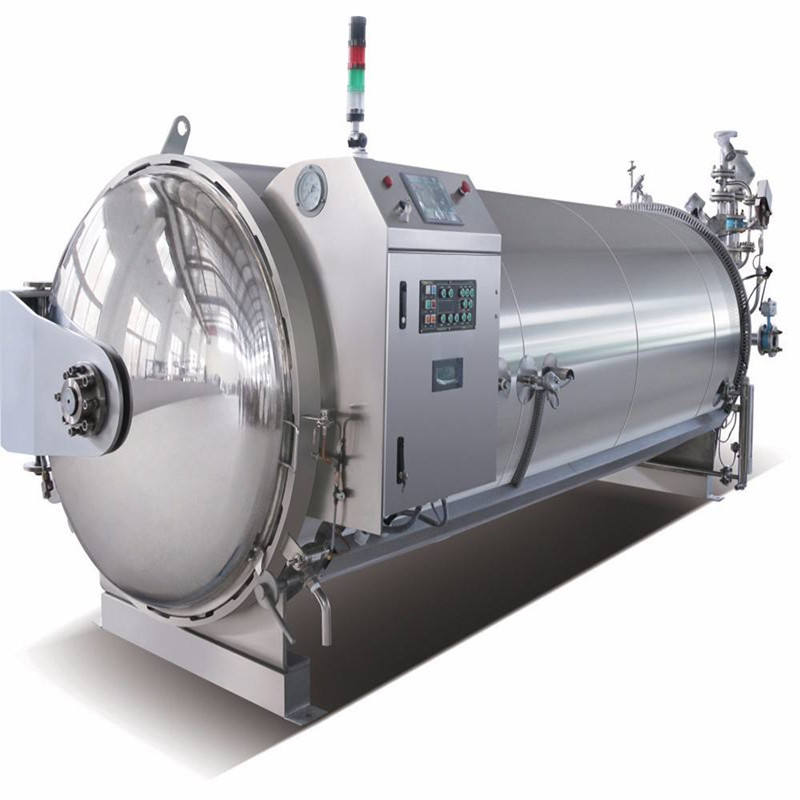 Steam-heated high-pressure sterilisation cooker, mainly used for food sterilisation