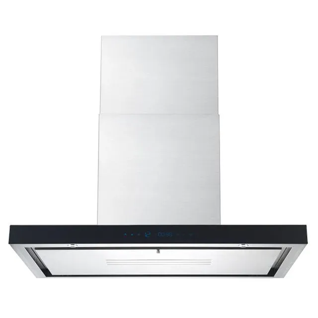 Capot de gamme de bâti de mur, contrôle tactile avec la vague de main, acier inoxydable T forme Rangehood - Épurateur de vapeur - foodmachtech