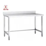 Mesa de trabajo de acero inoxidable comercial personalizable con backsplash para restaurante/hotel uso 5 años de garantía fábrica al por mayor - Carro de cocina - foodmachtech